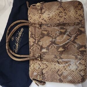 Brooks Brothers Brown Watersnake Bag